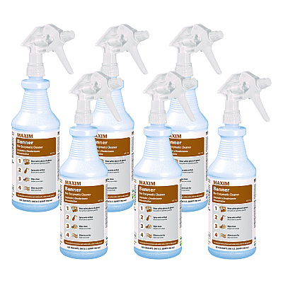 Maxim Banner Bio-Enzymatic Cleaner, Safe-to-Ship, Fresh Scent, 32 oz Bottle, 6/Carton (MLB07120086)