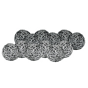 Boardwalk Stainless Steel Scrubber, Medium Size, Steel Gray, 72/Carton (BWK35)