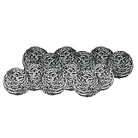 Boardwalk Stainless Steel Scrubber, Medium Size, Steel Gray, 72/Carton (BWK35)