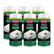 WEIMAN Granite and Stone Disinfectant Wipes, 1-Ply, 7 x 8, Spring Garden Scent, White, 30/Canister, 6 Canisters/Carton (WMN54A)