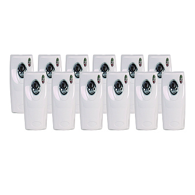 Boardwalk Metered Air Freshener Dispenser, 9.5" x 3.5" x 3.75", White, 12/Carton (BWK908CT)