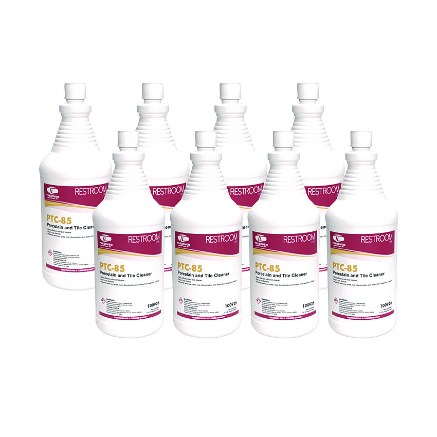 Theochem Laboratories PTC-85 Porcelain and Tile Cleaner, Pleasant Scent, 32 oz Bottle, 12/Carton (TOL926)