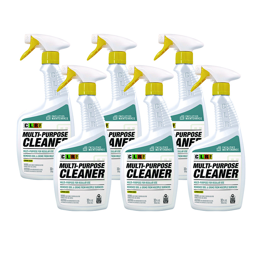 CLR PRO Multi-Purpose Cleaner, Lemon Scent, 32 oz Bottle, 6/Carton (JELFMMPC326PRO)