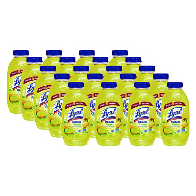 LYSOL Clean and Fresh Multi-Surface Disinfectant Cleaner, Sparkling Lemon and Sunflower Essence, 10.75 oz Bottle, 20/Carton (RAC93805CT)