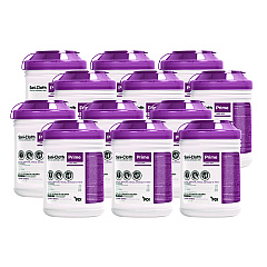 Sani Professional Sani-Cloth Prime Germicidal Disposable Wipes, Large, 1-Ply, 6 x 6.75, Unscented, White, 160/Canister, 12 Canisters/Carton (PDIP25372)