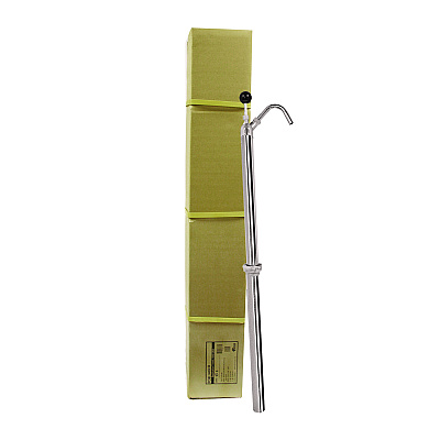 Boardwalk Bottle Pump, 22 oz/Pump, Steel, 42.5" Tall, Chrome, 6/Carton (BWK00422)