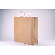 Kari-Out Kraft Paper Bags, Natural Twisted-Paper Handles, 18" x 7" x 18.5", Brown Kraft, 200/Bundle (KOT1200180)