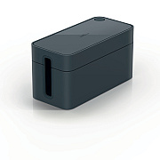 Durable CAVOLINE Cable Management Box, 9.6" w x 4.96" d x 4.56" h, Small, Charcoal (503537)