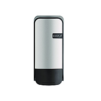 SOAP2O Wall-Mounted Dispenser, 5" x 5" x 11", Black/Faux Stainless Steel (SZO2100BS13SPEA)