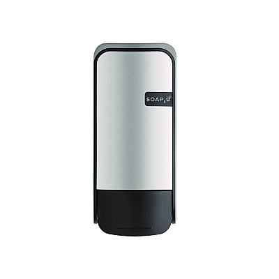 SOAP2O Wall Mounted Dispensers, 1,000 mL, 5 x 5 x 11, Black/Faux Stainless Steel, 12/Carton (SZO2100BS13SPR)