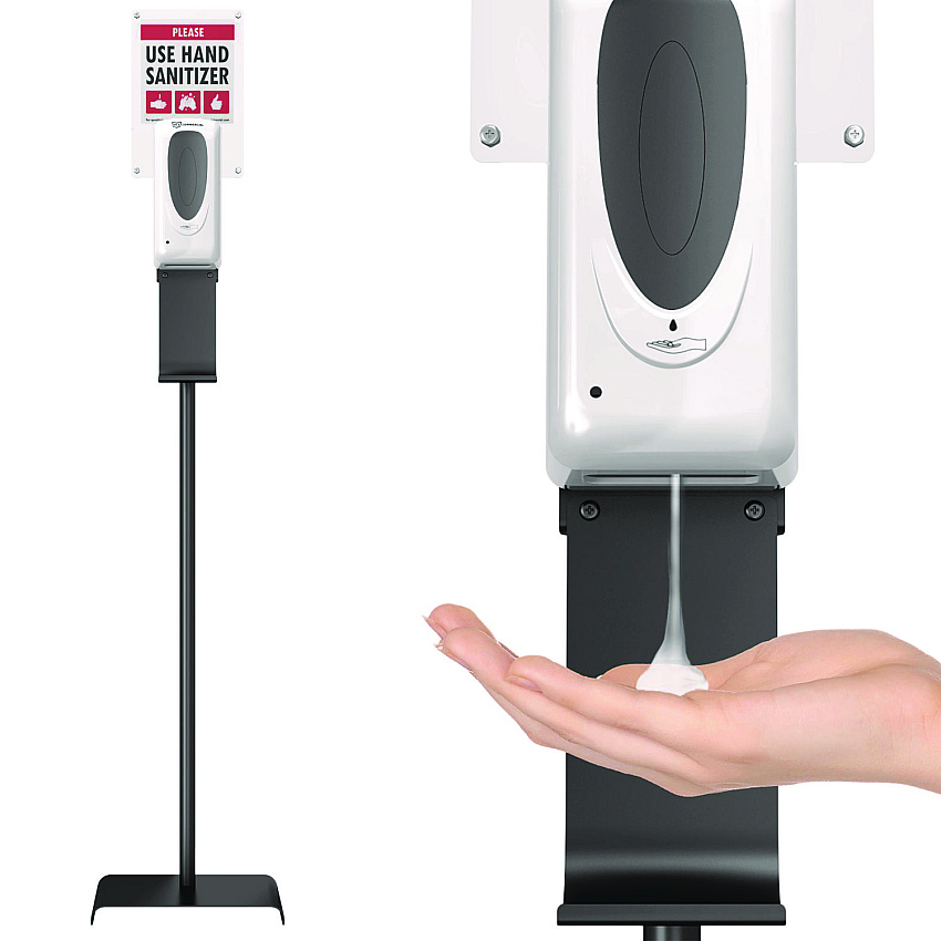 HLS Commercial Sanitizer Dispenser, 1,000 mL, 13 x 11.5 x 63, Silver (HLMHLSSDS01)