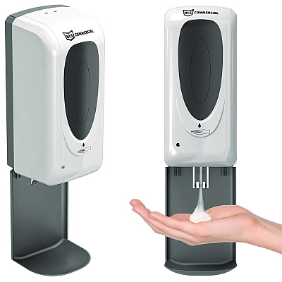 HLS Commercial Sanitizer Dispenser, 4.6 x 4.5 x 17, Silver (HLMHLSSDW01)