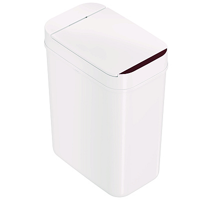 HLS Commercial Plastic Sensor Trash Can, 3 gal, Plastic, White (HLMHLSSP03WW)