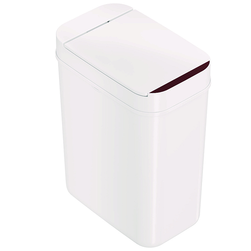 HLS Commercial Plastic Sensor Trash Can, 3 gal, Plastic, White (HLMHLSSP03WW)