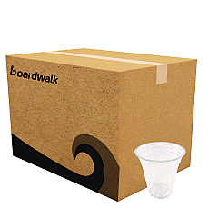 Boardwalk Clear Plastic Cold Cups, Squat, 12 oz, PET, 1,000/Carton (BWKPET12S)