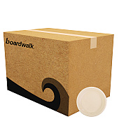 Boardwalk Bagasse PFAS-Free Dinnerware, Plate, 9" dia, Tan, 500/Carton (BWKPLATE9NPFA)