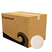 Boardwalk Bagasse PFAS-Free Dinnerware, Plate, 6" dia, Tan, 1,000/Carton (BWKPLATEWF6NPFA)
