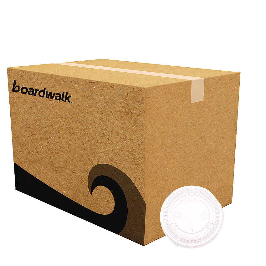Boardwalk Souffle/Portion Cup Lids, Fits 3.25 oz to 5.5 oz Portion Cups, Clear, 2,500/Pack (BWKPRTLID4)