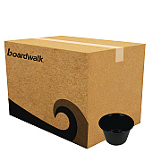 Boardwalk Souffle/Portion Cups, 4 oz, Polypropylene, Black, 2,500/Carton (BWKPRTN4BL)