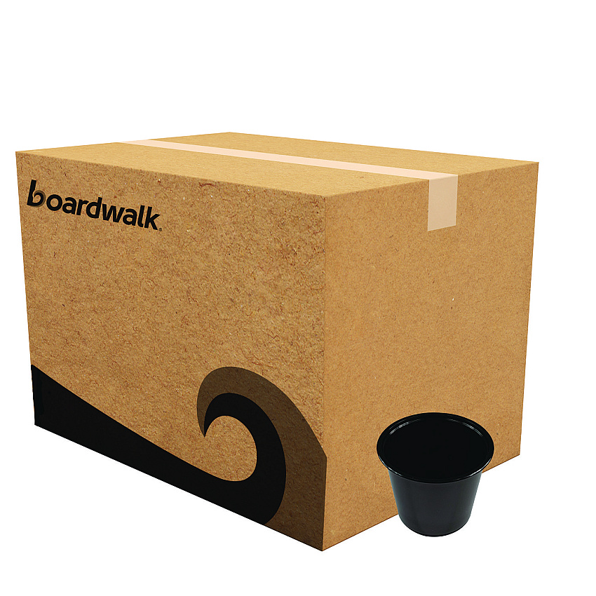 Boardwalk Souffle/Portion Cups, 5.5 oz Polypropylene, Black, 2,500/Carton (BWKPRTN55BL)