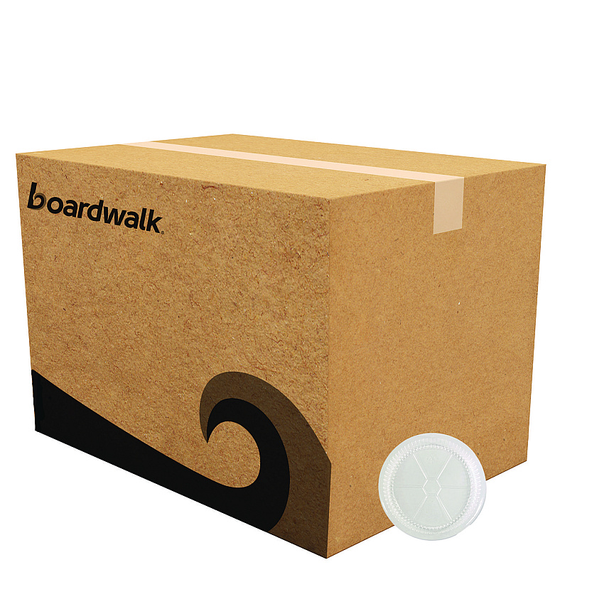Boardwalk Round Aluminum To-Go Container Lids, Dome Lid, 9", Clear, Plastic, 500/Carton (BWKROUND9CLID)