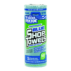 Sellars Absorbent Materials Absorbent Materials Absorbent Materials TOOLBOX Blue Shop Towels, 1-Ply, 11 x 9.4, Blue, 55 Sheets/Roll, 30 Rolls/Carton (SLR54400)