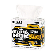 Sellars Absorbent Materials Absorbent Materials Absorbent Materials TOOLBOX WaterWeave T600 Wipers, 1-Ply, 8.27 x, 16.5, White, 126 Sheets/Box, 10 Boxes/Carton (SLR68200)