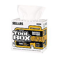 Sellars Absorbent Materials Absorbent Materials Absorbent Materials TOOLBOX WaterWeave T600 Wipers, 1-Ply, 8.27 x, 16.5, White, 126 Sheets/Box, 10 Boxes/Carton (SLR68200)