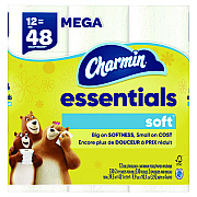 Charmin Essentials Soft Bathroom Tissue, Septic Safe, 2-Ply, White, 330 Sheets/Roll, 12 Rolls/Carton (PGC03154)