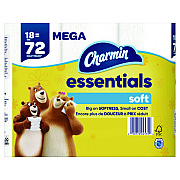 Charmin Essentials Soft Bathroom Tissue, Septic Safe, 2-Ply, 330 Sheets/Roll, 18 Rolls/Carton (PGC04535)