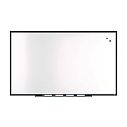 TRU RED Magnetic Steel Dry Erase Board, 36" x 60", White Surface, Black Aluminum Frame (TR61182)