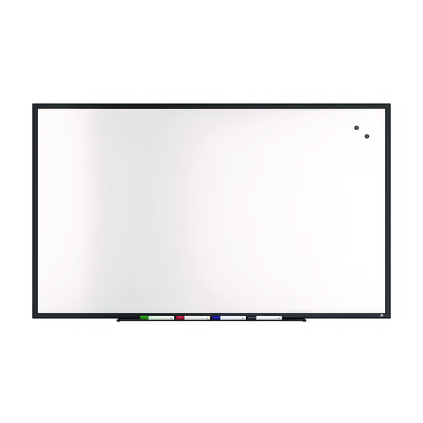 TRU RED Magnetic Steel Dry Erase Board, 36" x 60", White Surface, Black Aluminum Frame (TR61182)