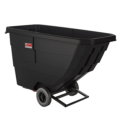 Suncast Commercial 0.75 cu yd Light Duty Tilt Truck, 750 lb Capacity, Black (RMTTLD75D)