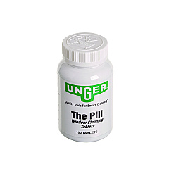 Unger Pill Window Cleaning Tablets, 100 Tablets/Bottle (UNGPLBTLEA)