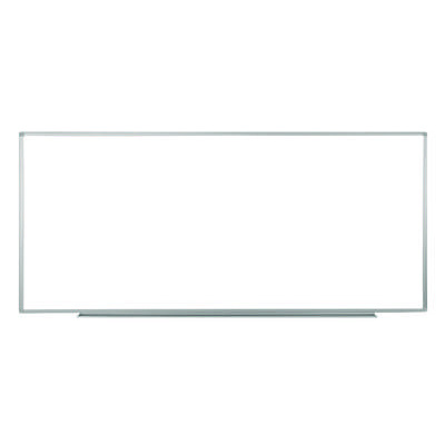 Luxor Wall-Mounted Magnetic Whiteboard, 96" x 40", White Surface, Silver Aluminum Frame (LXOWB9640W)