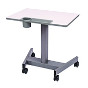 Luxor Pneumatic Sit Stand Desk, 27.5 x 19.5 x 26.25 to 42, White/Gray (LXOSTUDENTP)