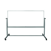 Luxor Mobile Magnetic Whiteboard, 96" x 40", White Surface, Silver Aluminum Frame (LXOMB9640WW)
