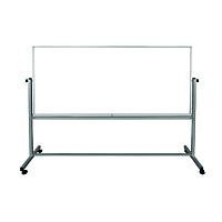 Luxor Mobile Magnetic Whiteboard, 96" x 40", White Surface, Silver Aluminum Frame (LXOMB9640WW)