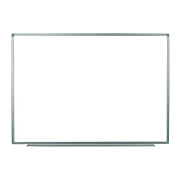 Luxor Wall-Mounted Magnetic Whiteboard, 48" x 36", White Surface, Silver Aluminum Frame (LXOWB4836W)