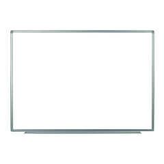 Luxor Wall-Mounted Magnetic Whiteboard, 48" x 36", White Surface, Silver Aluminum Frame (LXOWB4836W)