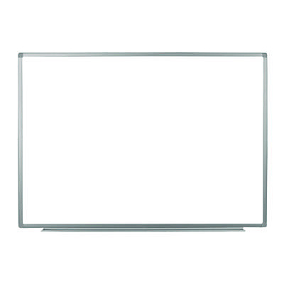 Luxor Wall-Mounted Magnetic Whiteboard, 48" x 36", White Surface, Silver Aluminum Frame (LXOWB4836W)