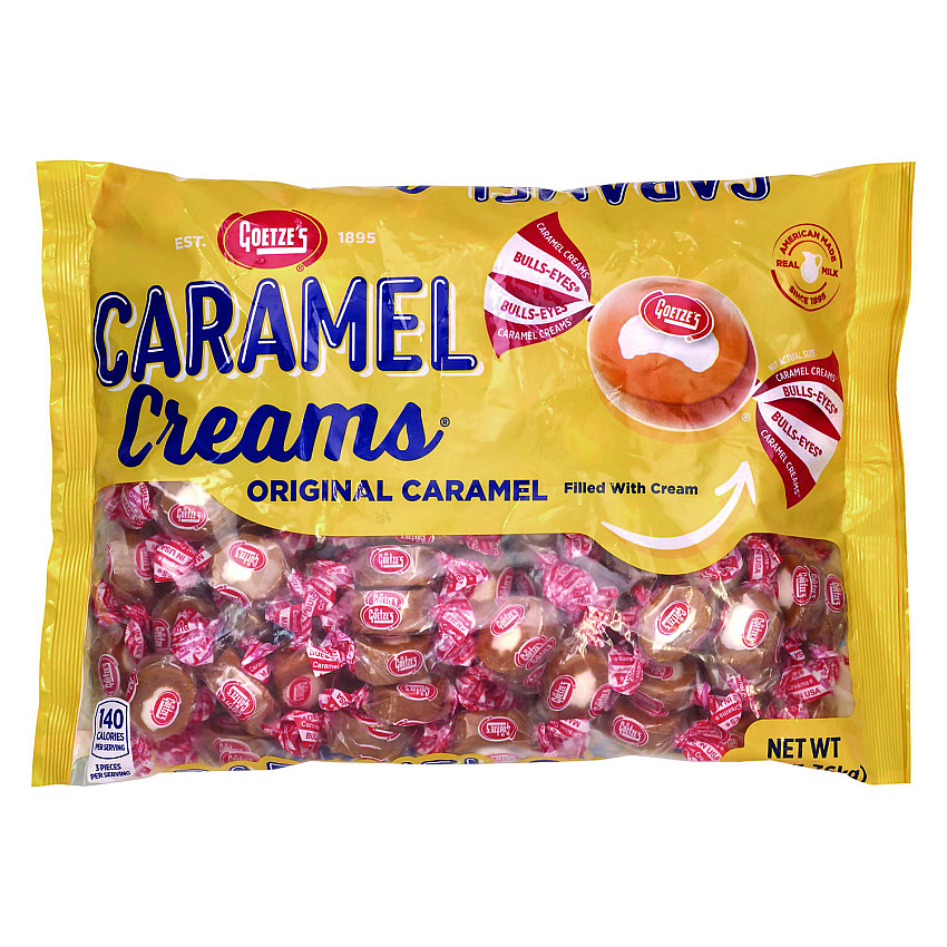 Goetzes Caramel Creams Candy, Caramel, 48 oz Bag (GRR22002357)