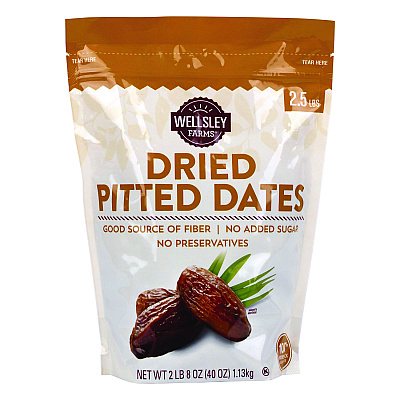 Wellsley Farms Dried Pitted Dates, 40 oz Bag (GRR22002363)