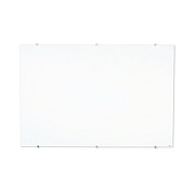 Luxor Magnetic Wall-Mounted Glass Board, 48" x 36", White Surface, Silver Aluminum Frame (LXOWGB4836M)