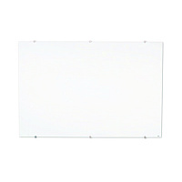 Luxor Magnetic Wall-Mounted Glass Board, 48" x 36", White Surface, Silver Aluminum Frame (LXOWGB4836M)