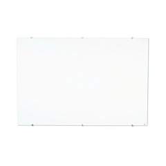 Luxor Magnetic Wall-Mounted Glass Board, 48" x 36", White Surface, Silver Aluminum Frame (LXOWGB4836M)