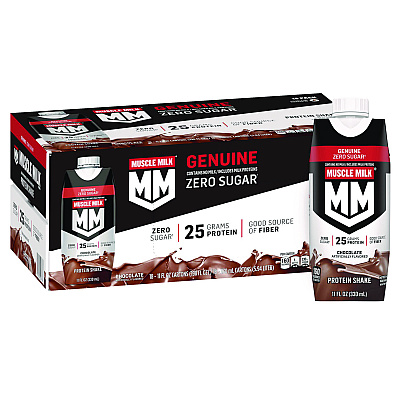 Muscle Milk Genuine Chocolate Protein Shake, 11 oz Carton, 18/Carton (GRR22002378)