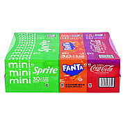 Coca-Cola Mini Cans Variety Pack, Assorted Flavors, 7.5 oz Can, 30/Carton (GRR22002379)
