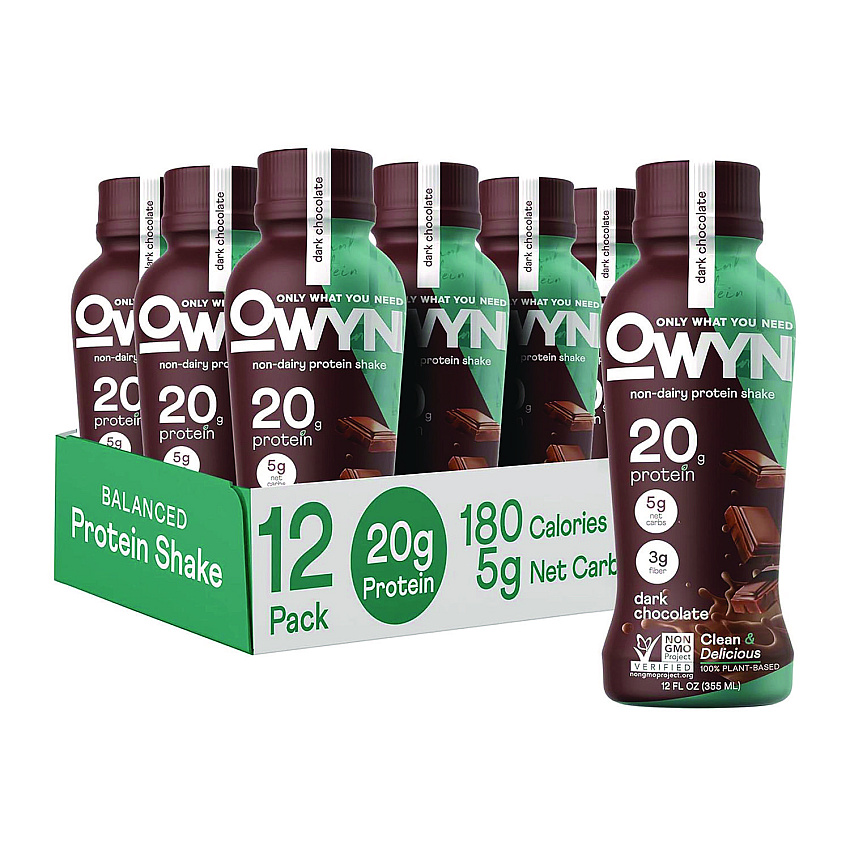 Owyn 20 g Protein Drink, Chocolate, 12 oz Bottle, 12/Carton (GRR38200001)
