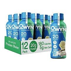 Owyn 20 g Protein Drink, Vanilla, 12 oz Bottle, 12/Carton (GRR38200002)